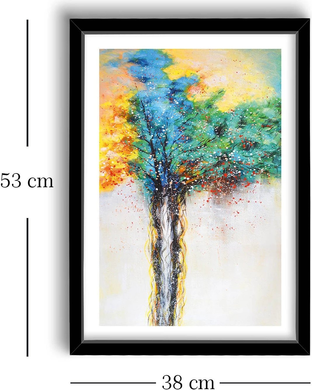 Pikturë dekorative me kornizë MDF, shumëngjyrëshe, 38x53cm, 3853NISCT-010