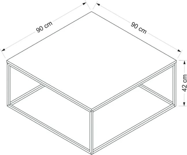 Tavolinë kafeje Skye Decor, Loni, e bardhë