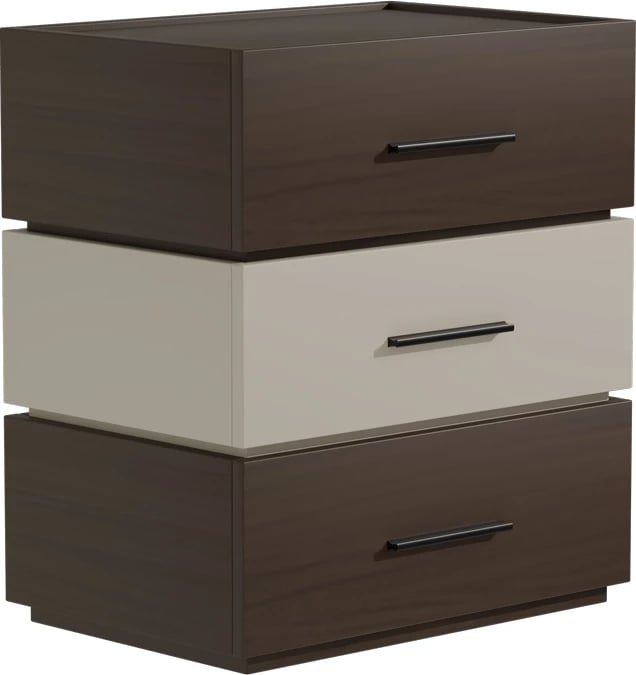 Komodinë Sonlen, hije arre-bezhë, 60x40x66cm