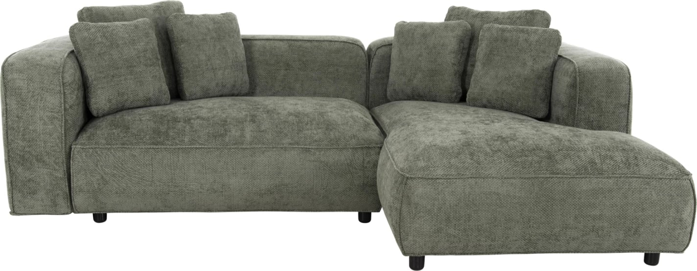 Divan qoshe 3-vendësh GRACE FH3280.05R pëlhurë jeshile 252x105-160x70-90Hcm