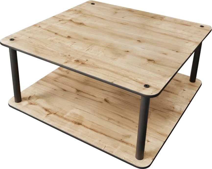 Tavolinë kafeje katrore, ngjyrë lisi, Skye Decor, Masivo