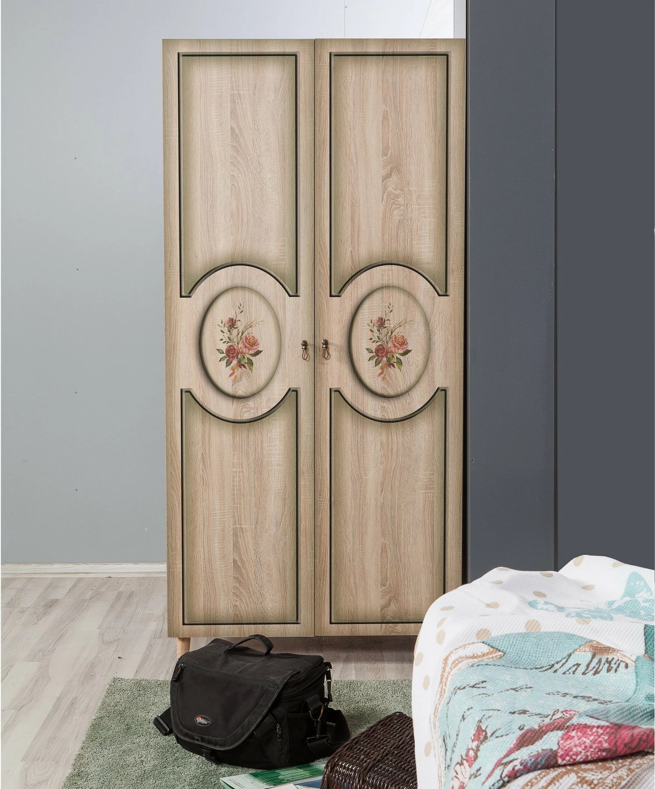 Dollap Hanah Home, model Stil - 421, ngjyrë lisi Sonoma