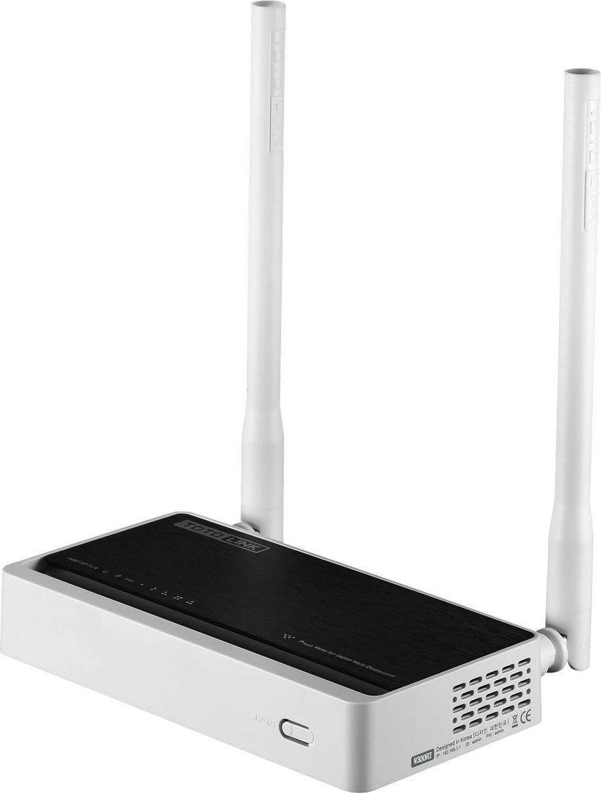 Router WiFi Totolink N300RT, 300 Mbps, 2 antena, E bardhë/E zezë