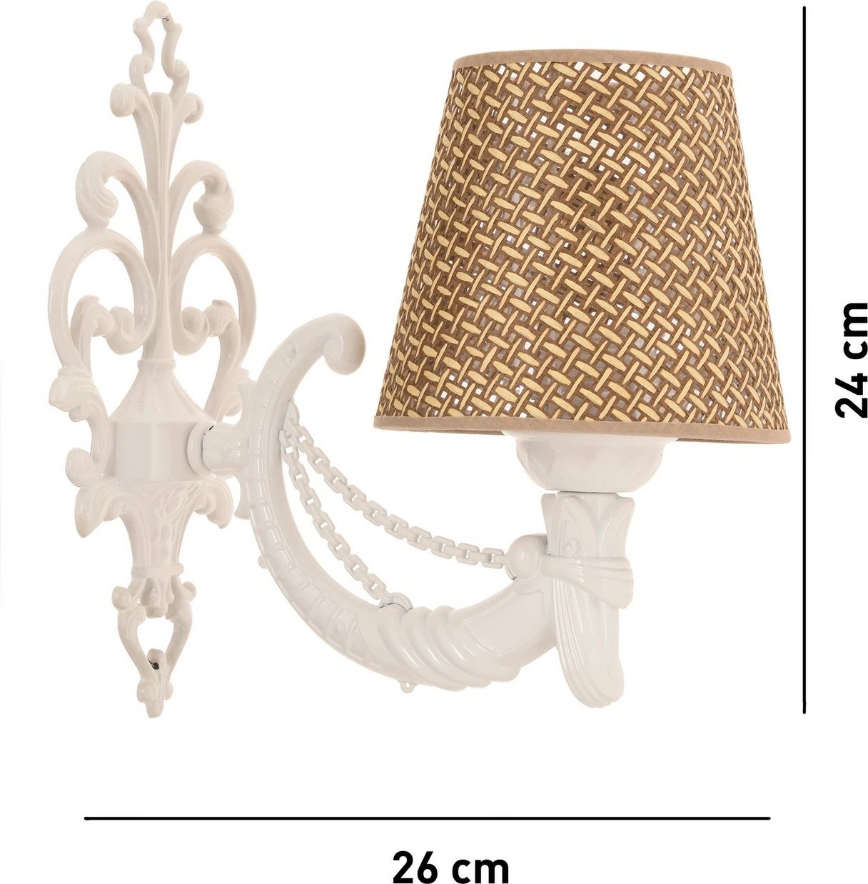 Llambë muri Opviq Gloria Hazeran, natyrale, e bardhë