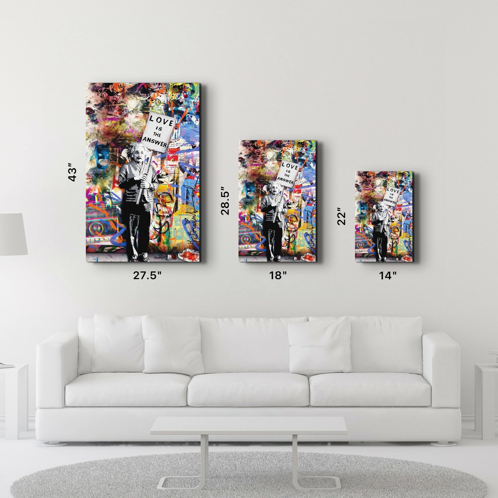 Pikturë dekorative prej xhami të temperuar, shumëngjyrëshe, Wallity VFT-3028, 46x72cm