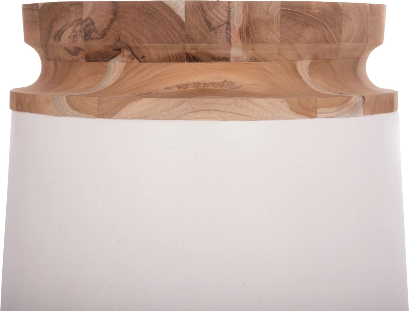 Vazo dekorative për dysheme, LINTER FH4662.02L, fibër-cement, ngjyrë e bardhë, dru tik, 41x47cm