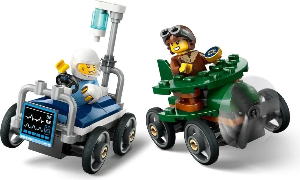 Set LEGO City 60459, Avion vs. Shtrat spitali, 2 minifigura Set LEGO City 60459, Avion vs. Shtrat spitali, 2 minifigura