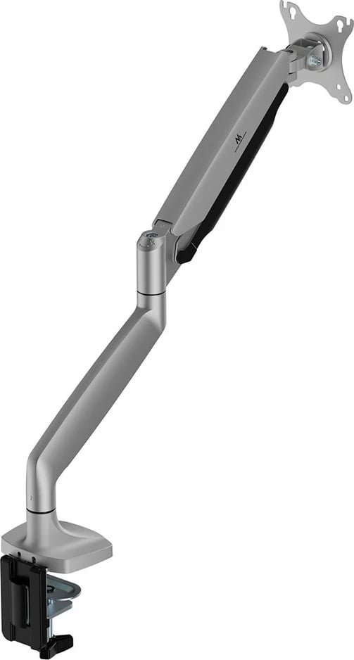 Mbajtës monitori Maclean, krah i dyfishtë, gas spring, 17", 16 kg, Argjendtë