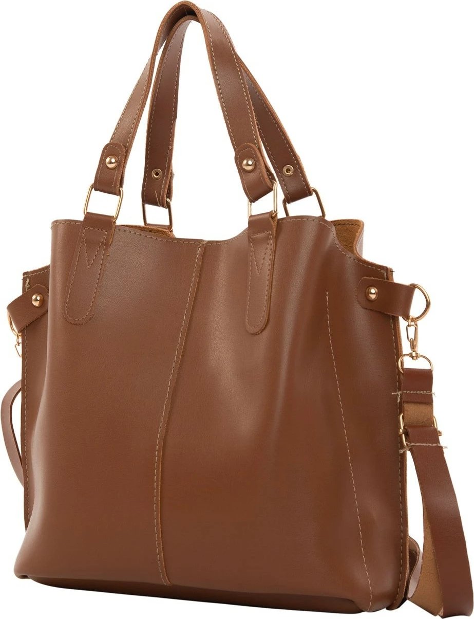 Çantë shpatulle Zoozie Bags, ngjyrë deveje, 32x23x16cm