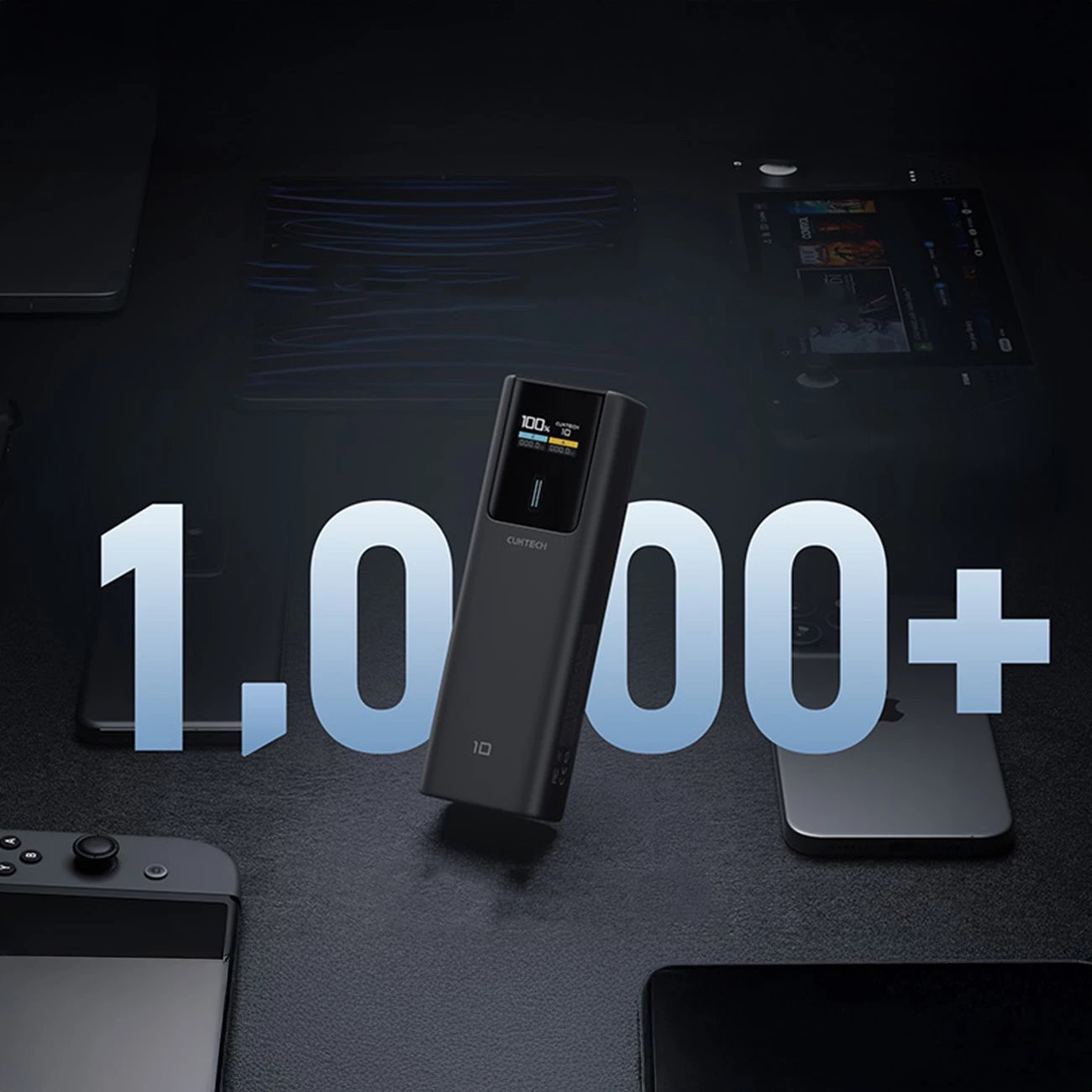 Powerbank Cuktech CKPB100PGLBL 10000mAh, 150W, USB-C/USB-A, e zezë