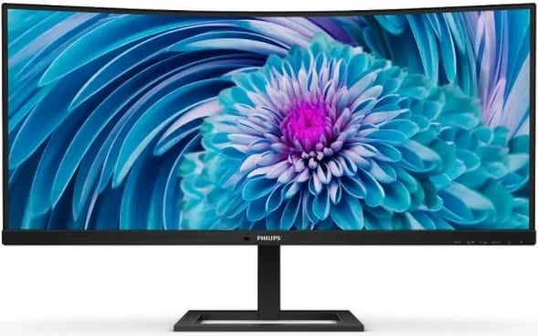 Monitor Philips 346E2CUAE, 34", VA Curved, 3440x1440, USB-C, HDMI, DP, me altoparlantë, Zi