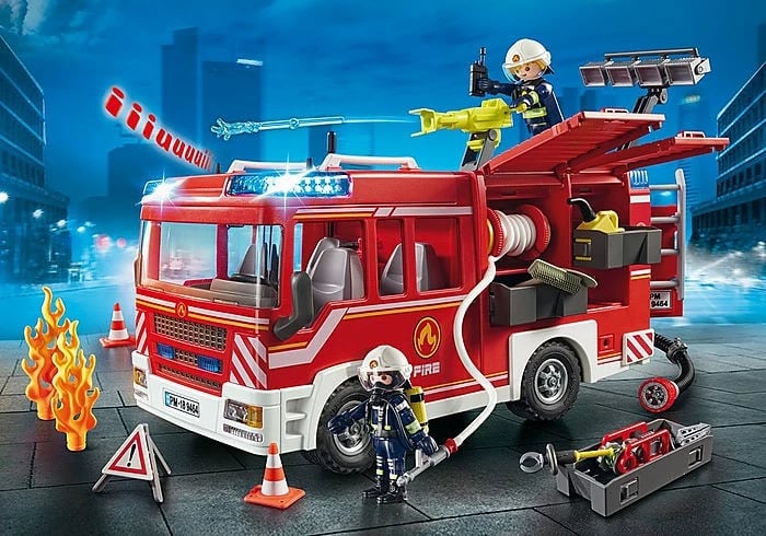 Set lodrash Playmobil City Action, automjet zjarrfikës, 9464, për fëmijë, kuq