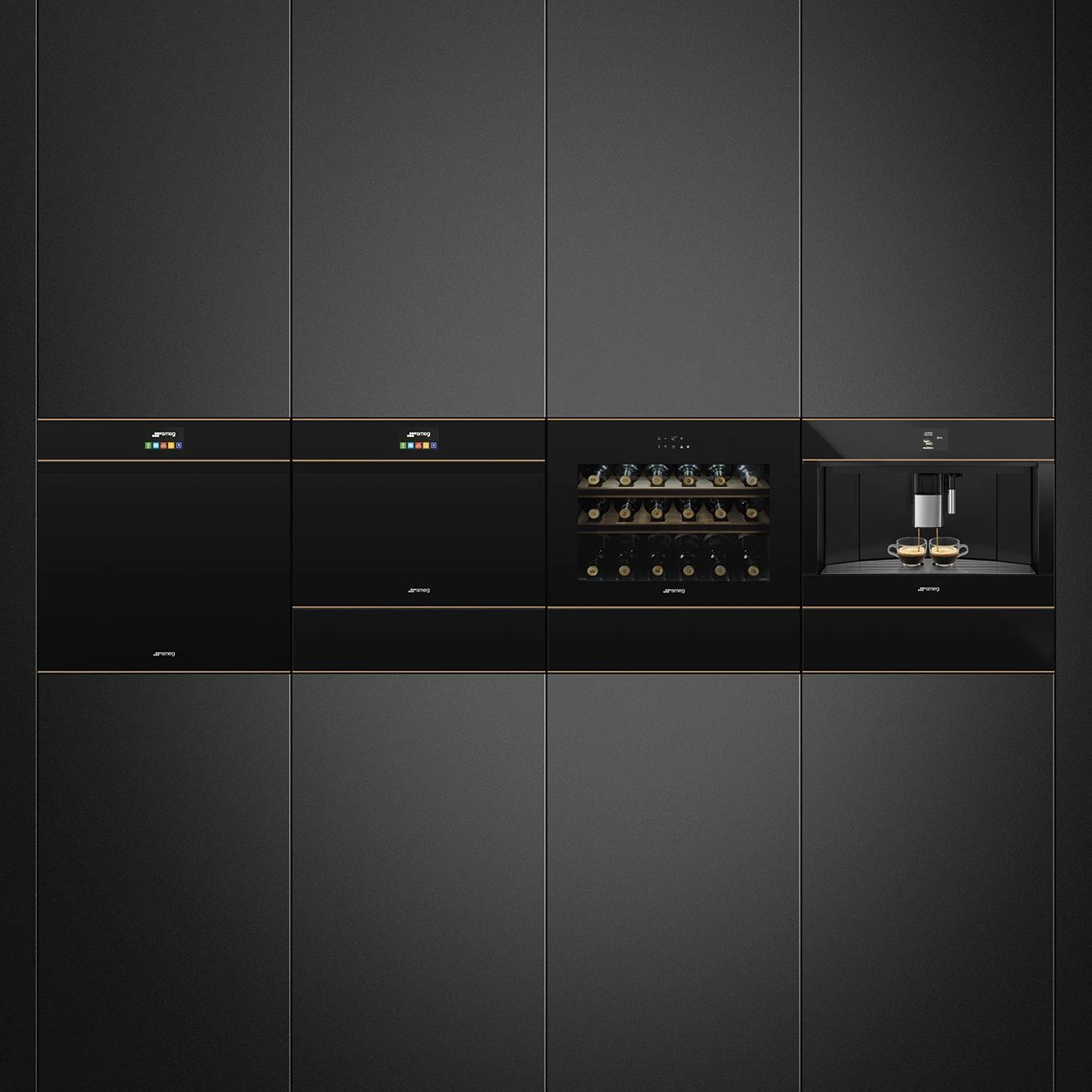 Sirtar ngrohës SMEG CPR615NR Dolce Stil Novo, i zi/bakër