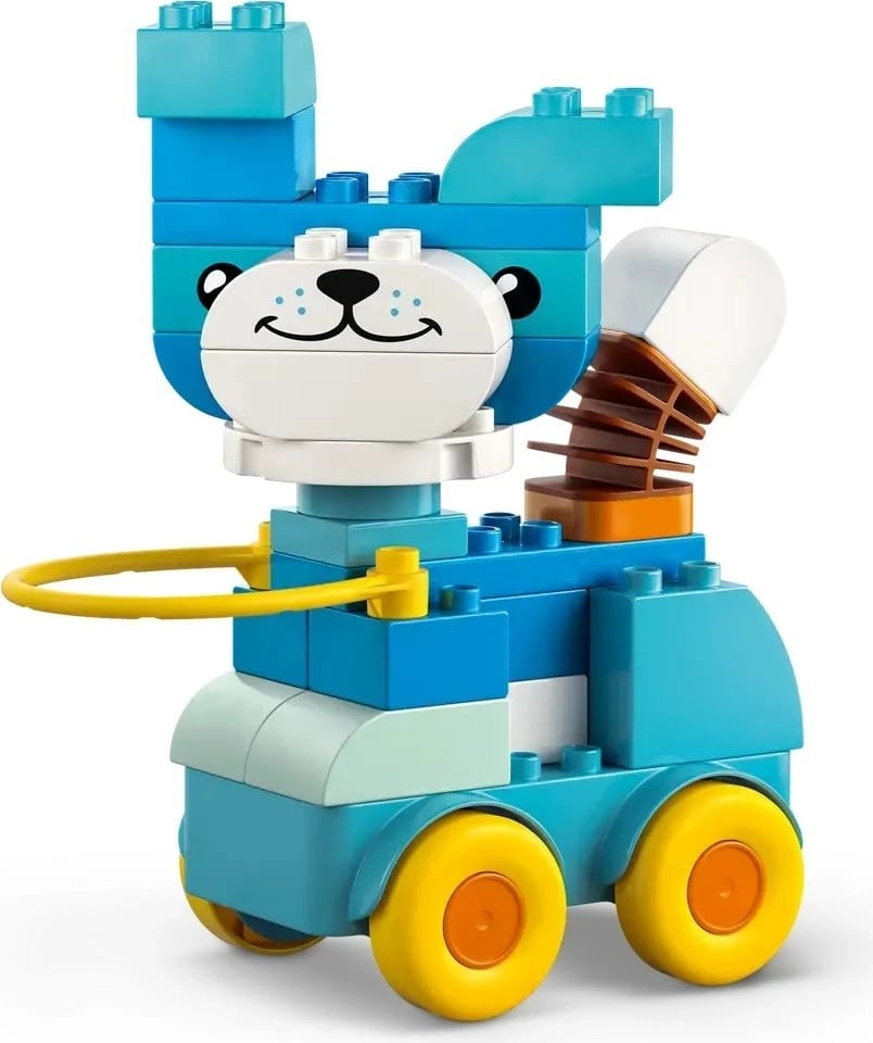 Set LEGO DUPLO 3-in-1 Animals on Wheels, 58 pjesë, për fëmijë 2+ vjeç Set LEGO DUPLO 3-in-1 Animals on Wheels, 58 pjesë, për fëmijë 2+ vjeç