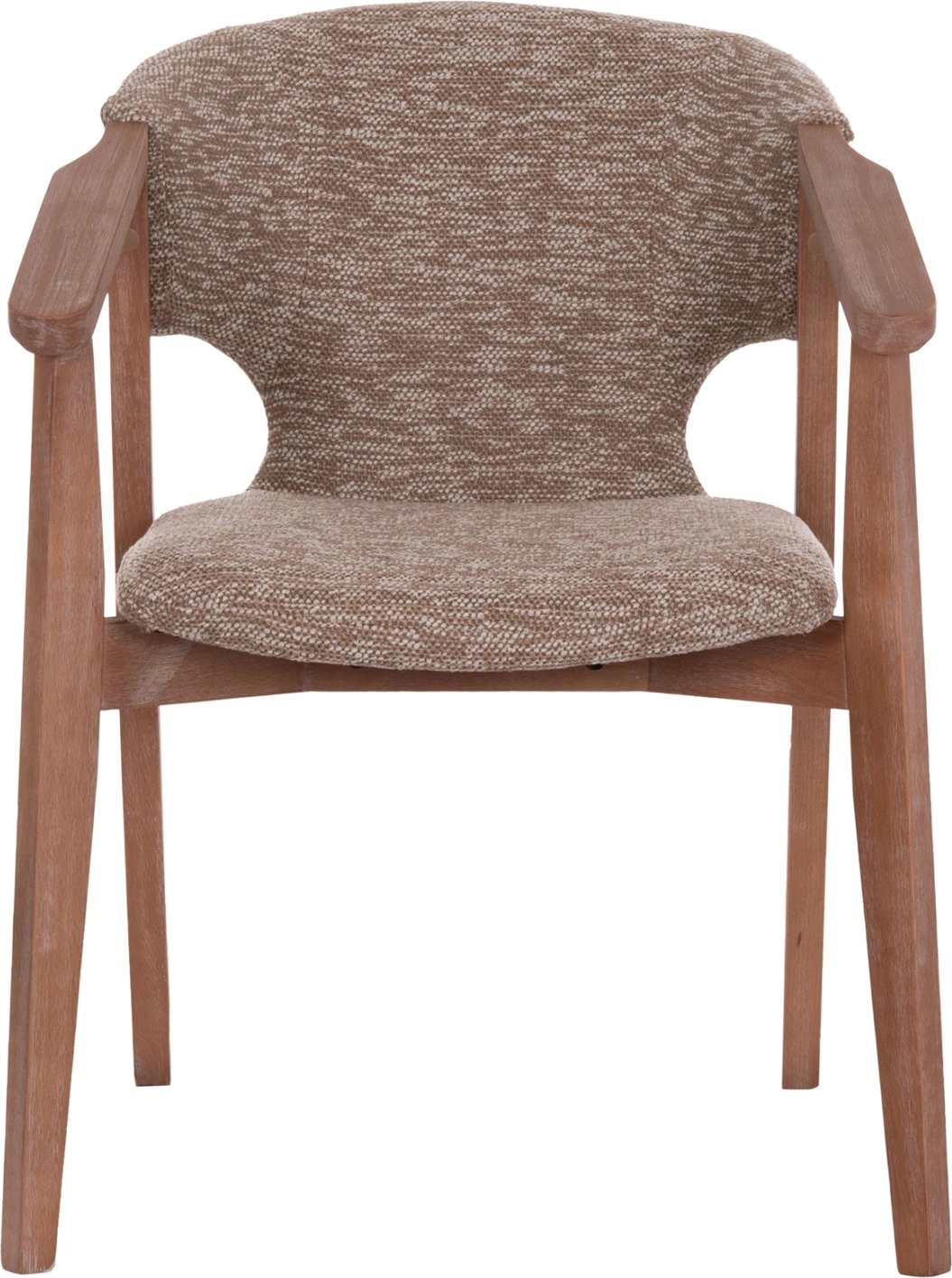 Karrige me mbështetëse për ngrënie YEGER, dru ahu, ngjyrë e bardhë e lehtë-kafe, FH9995.03, 59x58x78cm