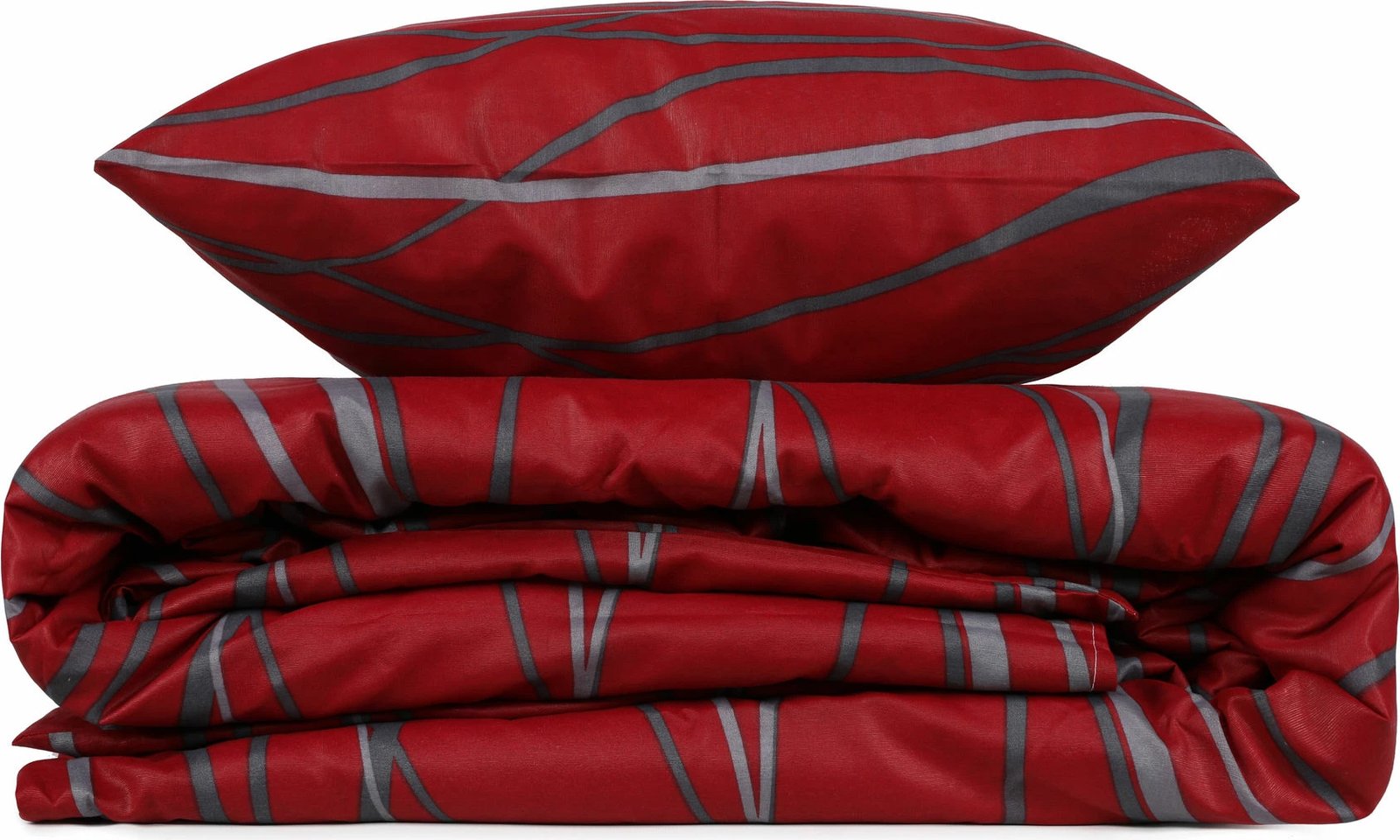 Set mbulesë krevati king, e qepur, ngjyrë e kuqe claret dhe antracit, L'essentiel, Verda Set mbulesë krevati king, e qepur, ngjyrë e kuqe claret dhe antracit, L'essentiel, Verda