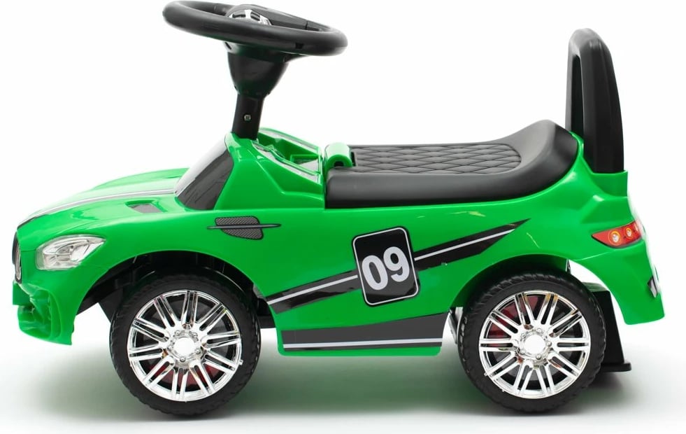 Auto lodër ride-on, Baby Mix, Racer, me panel zëri, 12m+, ngarkesa 25 kg, jeshile