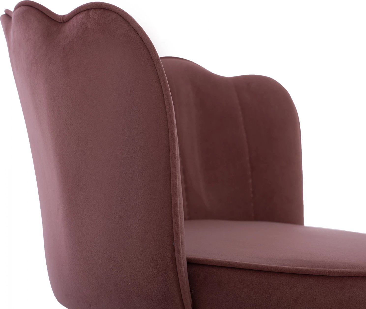 Karrige mesatare për bar, FH8736.02, kadife rozë e pluhurosur, kornizë metalike, 50x50x90 cm, set prej 2 copë