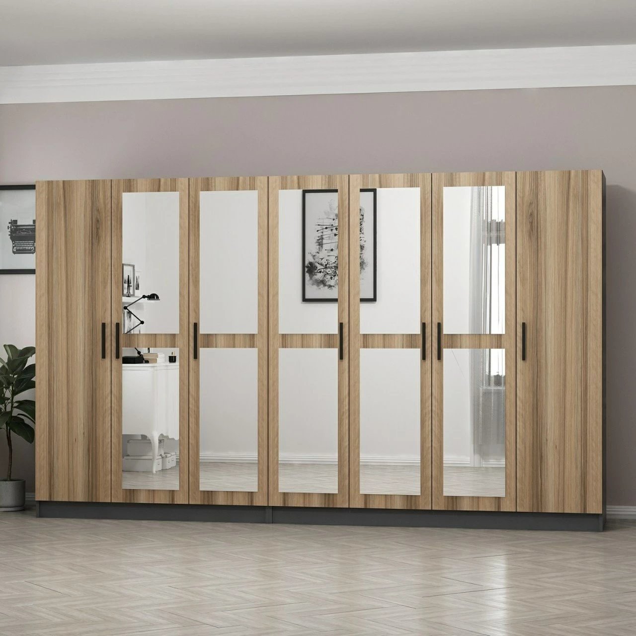 Dollap Skye Decor, ngjyrë dore, 315x190x52cm