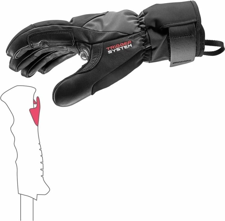 Doreza skijimi Leki Hevon Thermo 3D, të zeza