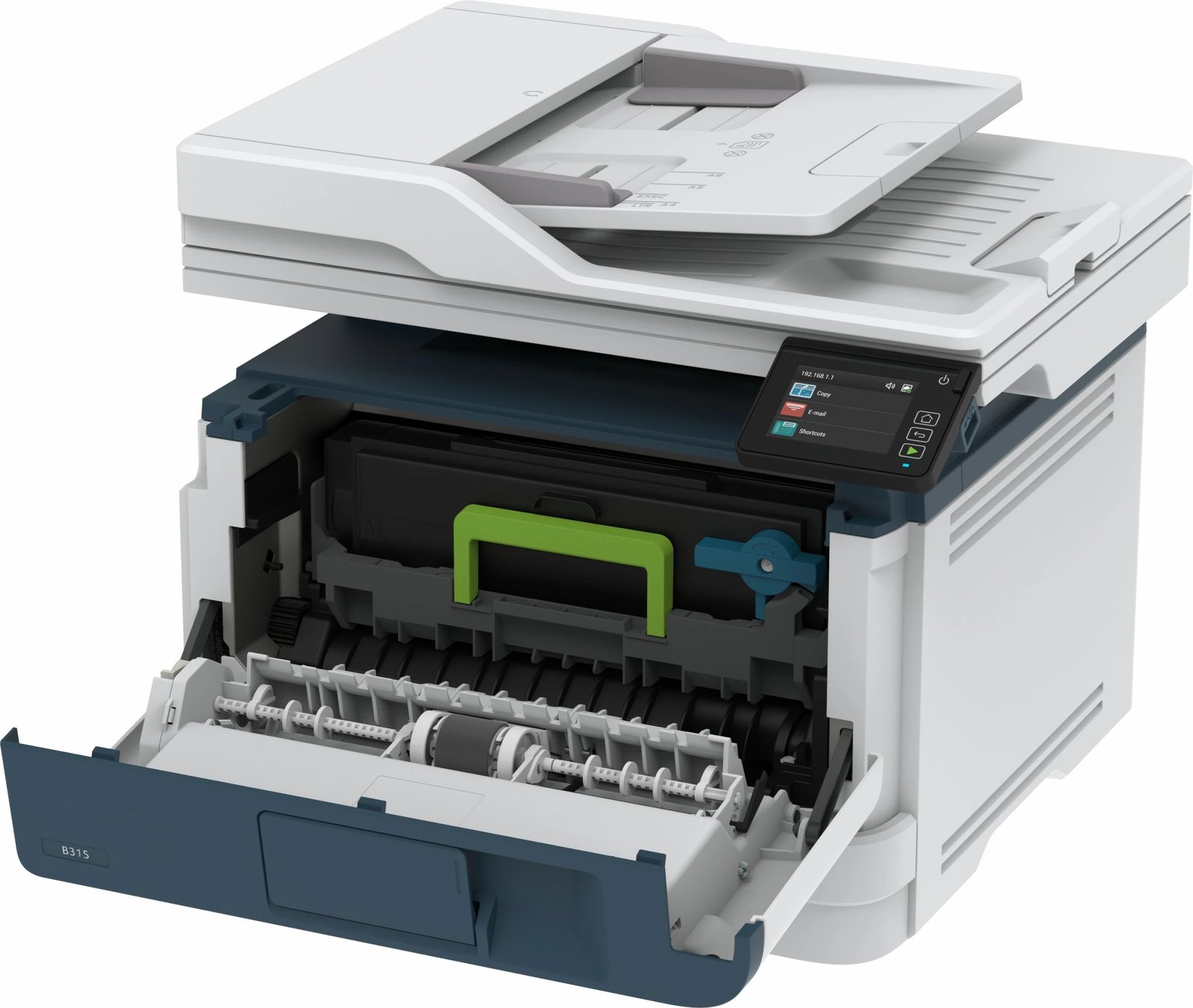 Printer multifunksional Xerox B315, laser, mono, wireless, duplex, 2 kaseta, 350 fletë, A4, blu/bardhë Printer multifunksional Xerox B315, laser, mono, wireless, duplex, 2 kaseta, 350 fletë, A4, blu/bardhë