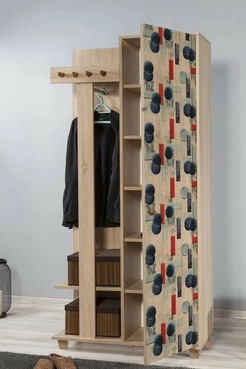 Stendë korridori moderne, ngjyrë lisi Sonoma, dizajn abstrakt, Garmanto 90 - 520