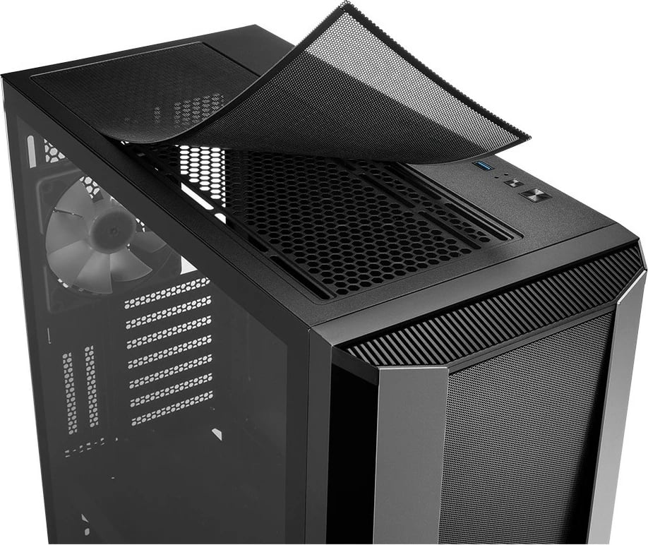 Kasë Sharkoon TG7M RGB midi, e zezë
