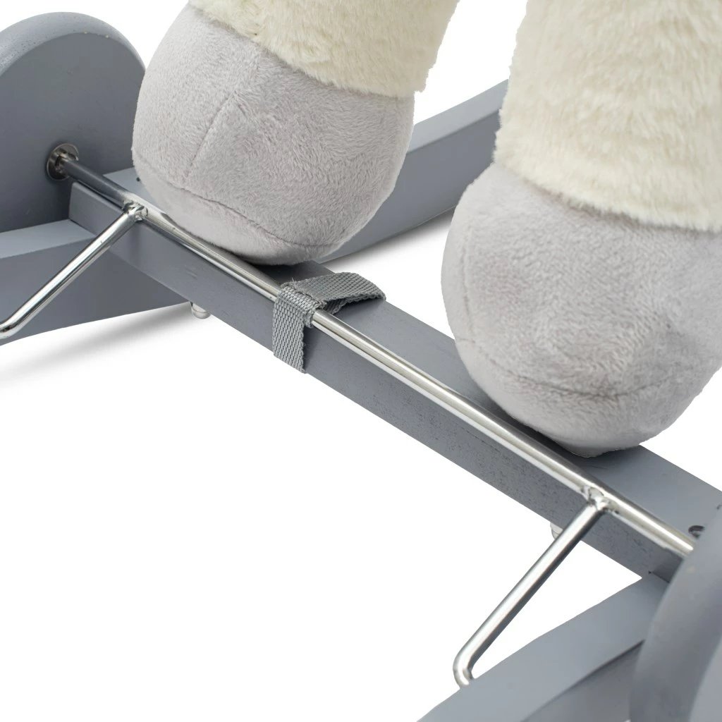 Lodër lëkundëse me rrota dhe melodi, Baby Mix Unicorn, deri 50 kg, 64x35x60 cm, e bardhë