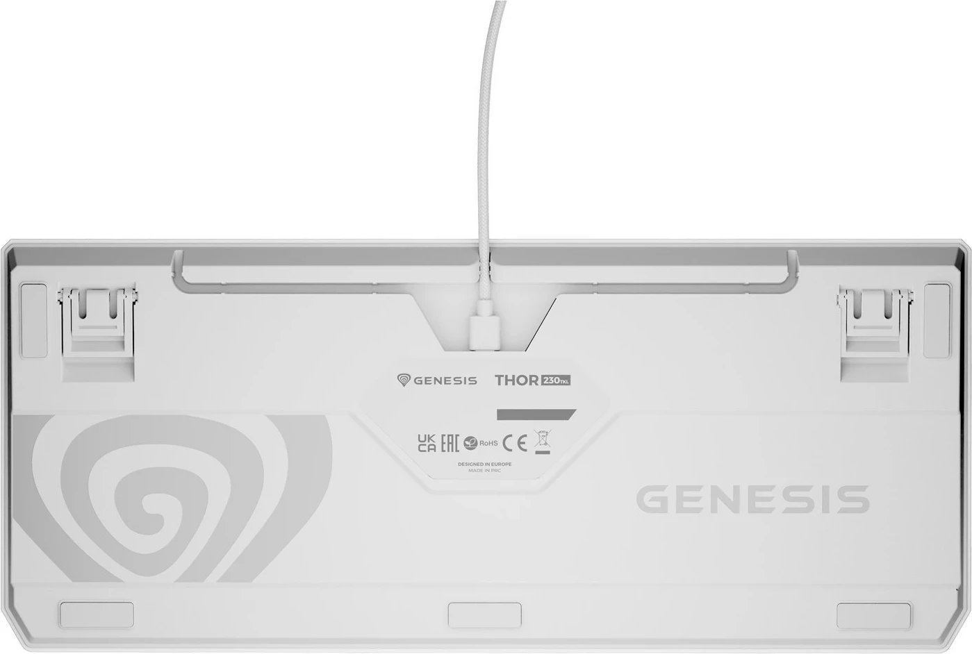 Tastierë mekanike GENESIS Thor 230 TKL, QWERTY, US English, RGB, e bardhë