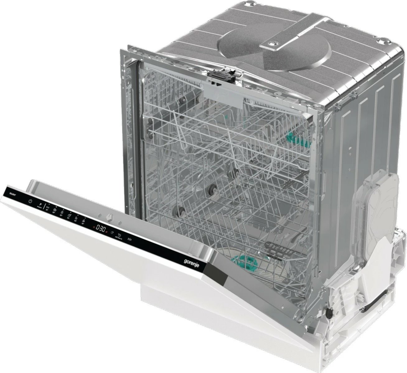 Lavastovilje Gorenje GV643E90, e integrume, 16 sete, e bardhë