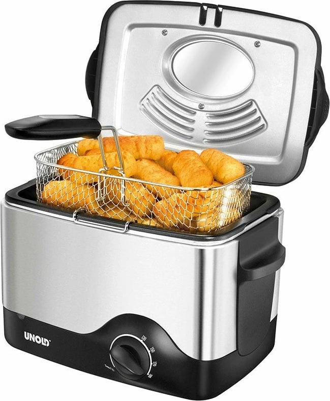 Fritezë Unold 58615, 0.5 kg, 1.5 L, 190 °C, e zezë, çelik inox