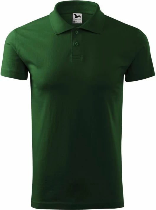Fanellë polo për meshkuj Malfini, ngjyrë jeshile e errët