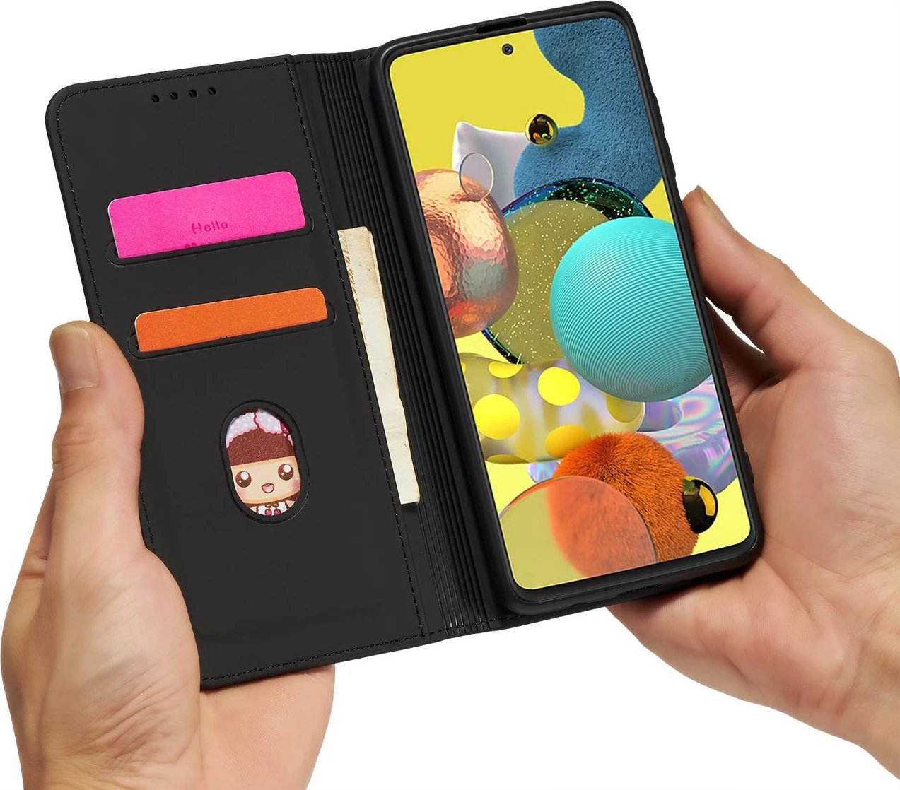 Mbështjellës Hurtel Magnet Card Case për Xiaomi Redmi Note 11 Pro, me kapak, portofol dhe qëndrim, i zi Mbështjellës Hurtel Magnet Card Case për Xiaomi Redmi Note 11 Pro, me kapak, portofol dhe qëndrim, i zi