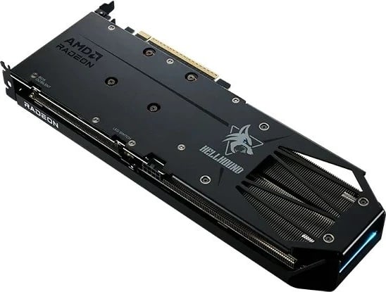 Kartë grafike PowerColor RX 9060 XT 8GB, GDDR6, 3 fan, E zezë