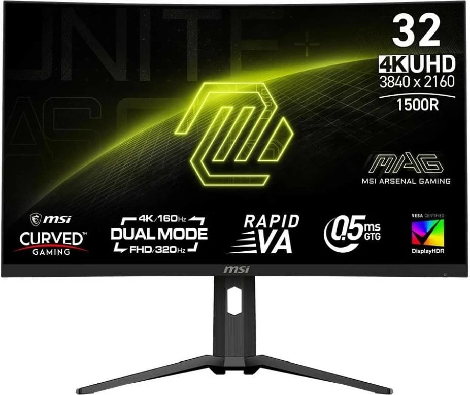 Monitor MSI MAG 321CUPDF, 31.5 inç, 4K, 160Hz, Rapid VA, i zi