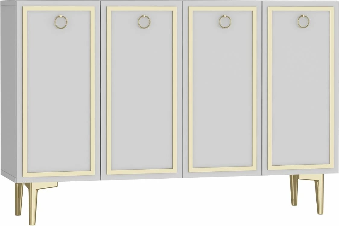 Konsolë Skye Decor, e bardhë, ar, KM120