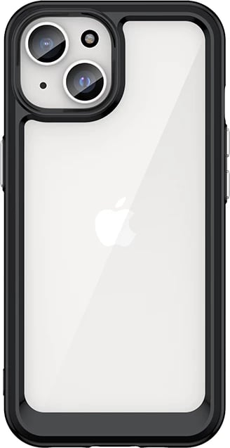 Mbështjellës i përforcuar Hurtel Outer Space Case për iPhone 15 Plus, i zi