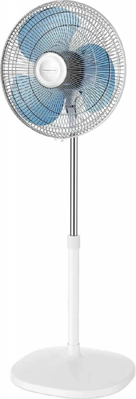 Ventilator pedestali, Rowenta, VU4410F2, 55 m³/min, 3 shpejtësi, lartësi e rregullueshme 1.3 m, i qetë 49 dBA, i bardhë