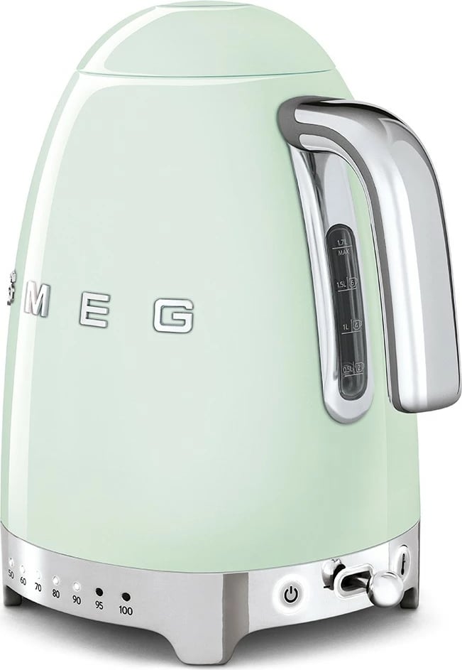 Ibrik elektrik SMEG KLF04PGEU, 1.7L, 2400W, pastel jeshil