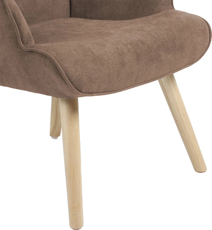 Karrige Fluffy, material stof, ngjyrë kafe-natyrale, 75x69x96cm