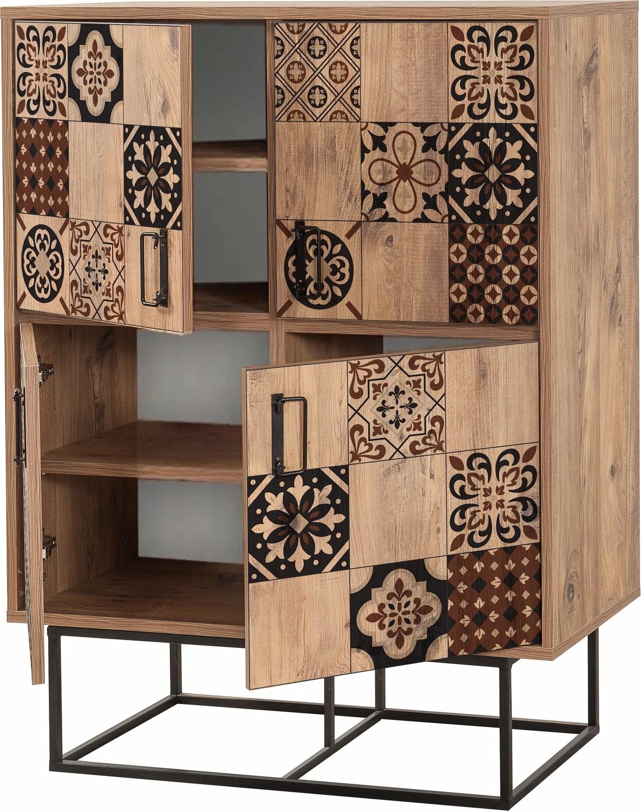 Dollap shumëpërdorimësh Quantum Solo, mozaik, ngjyrë Atlantic Pine, e zezë, kafe