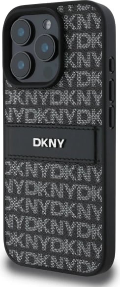 Mbështjellës DKNY Texture Pattern Tonal Stripe për iPhone 16 Pro Max, i zi