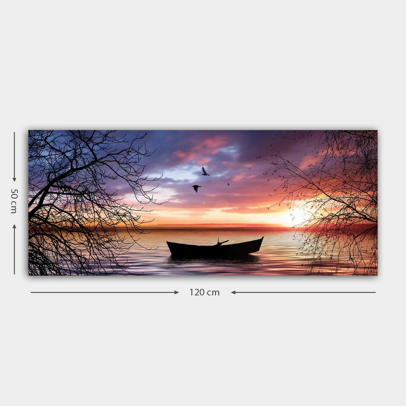 Pikturë dekorative në kanavacë, shumëngjyrëshe, YTY176117414_50120, 50x120cm