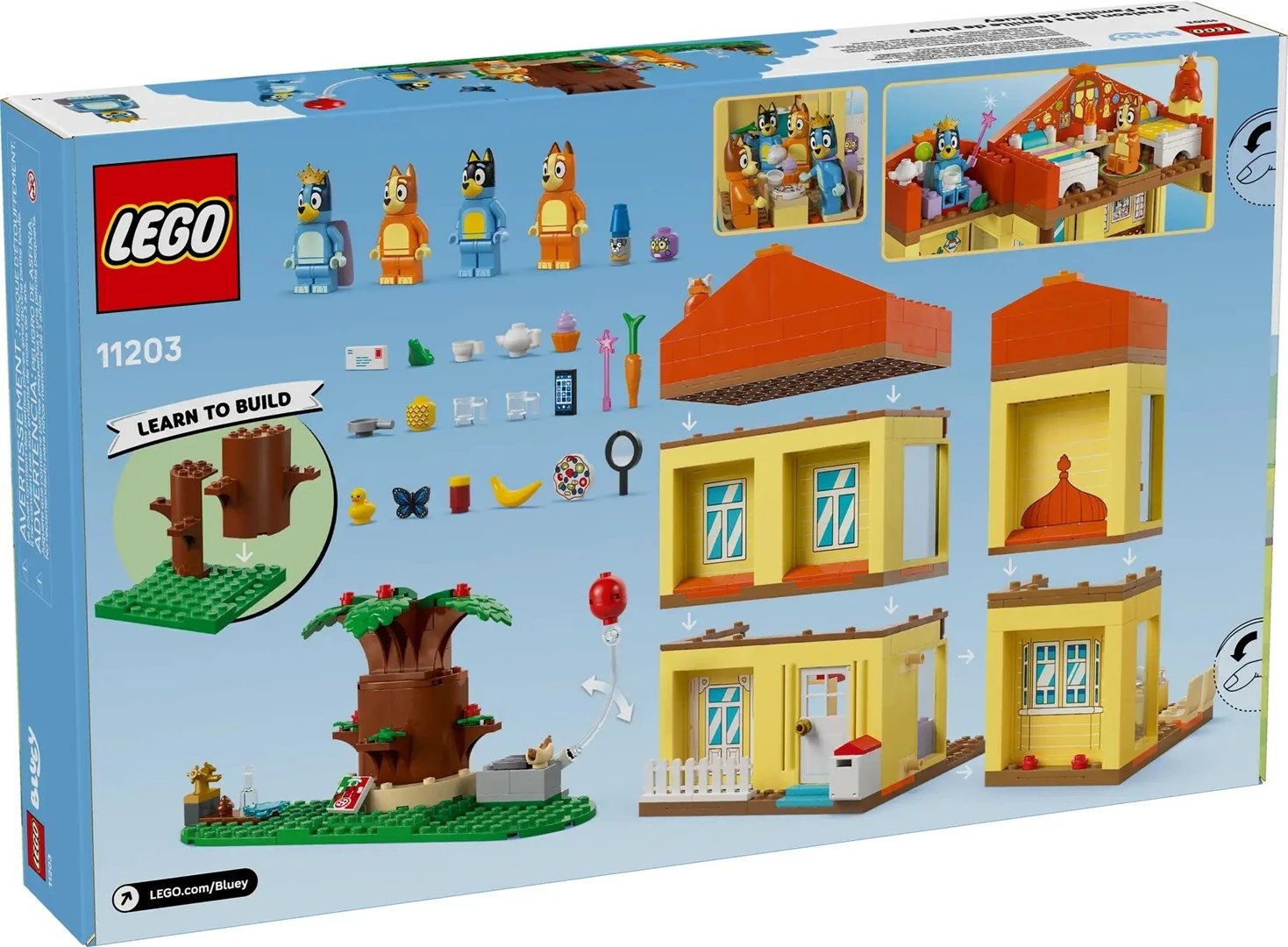 Set LEGO Bluey Family House 11203, 382 pjesë, me 4 minifigura