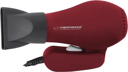 Tharëse flokësh Esperanza EBH003R, 750W, e kuqe, dorezë e palosshme