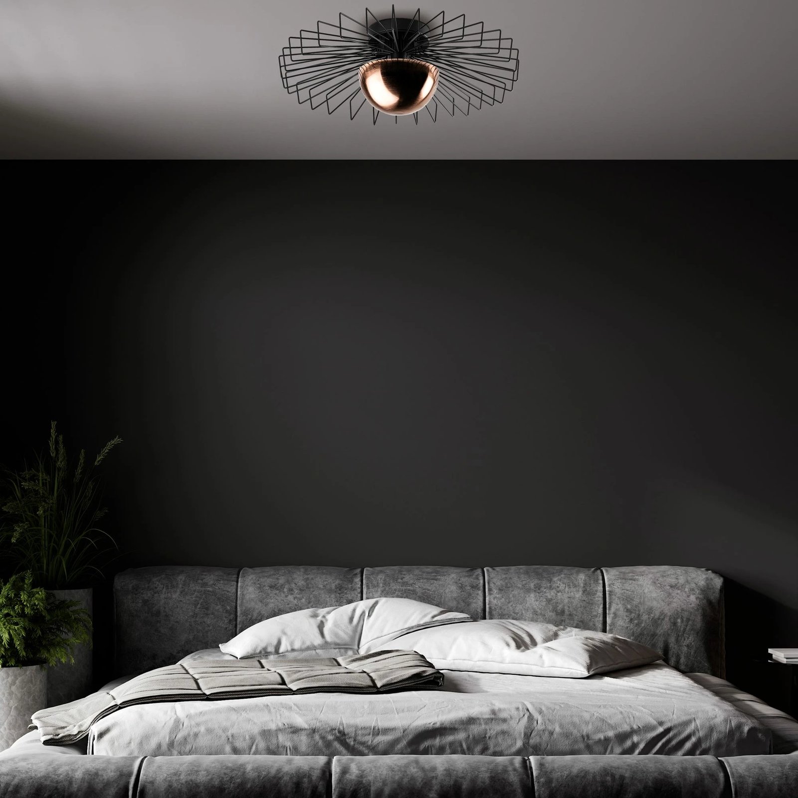 Llambë tavani Opviq Kaya, 15225-L, metal i zi, 60x60x24cm