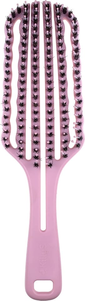 Brushë flokësh KillyS me qime derri të egër për femra, rozë, 1 copë