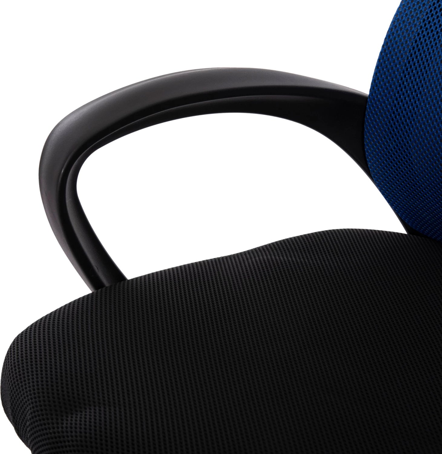 Karrige zyre TRAIL2 FH1193.36, ngjyrë blu dhe e zezë, pëlhurë rrjetë-krom, 61x61x116H cm.