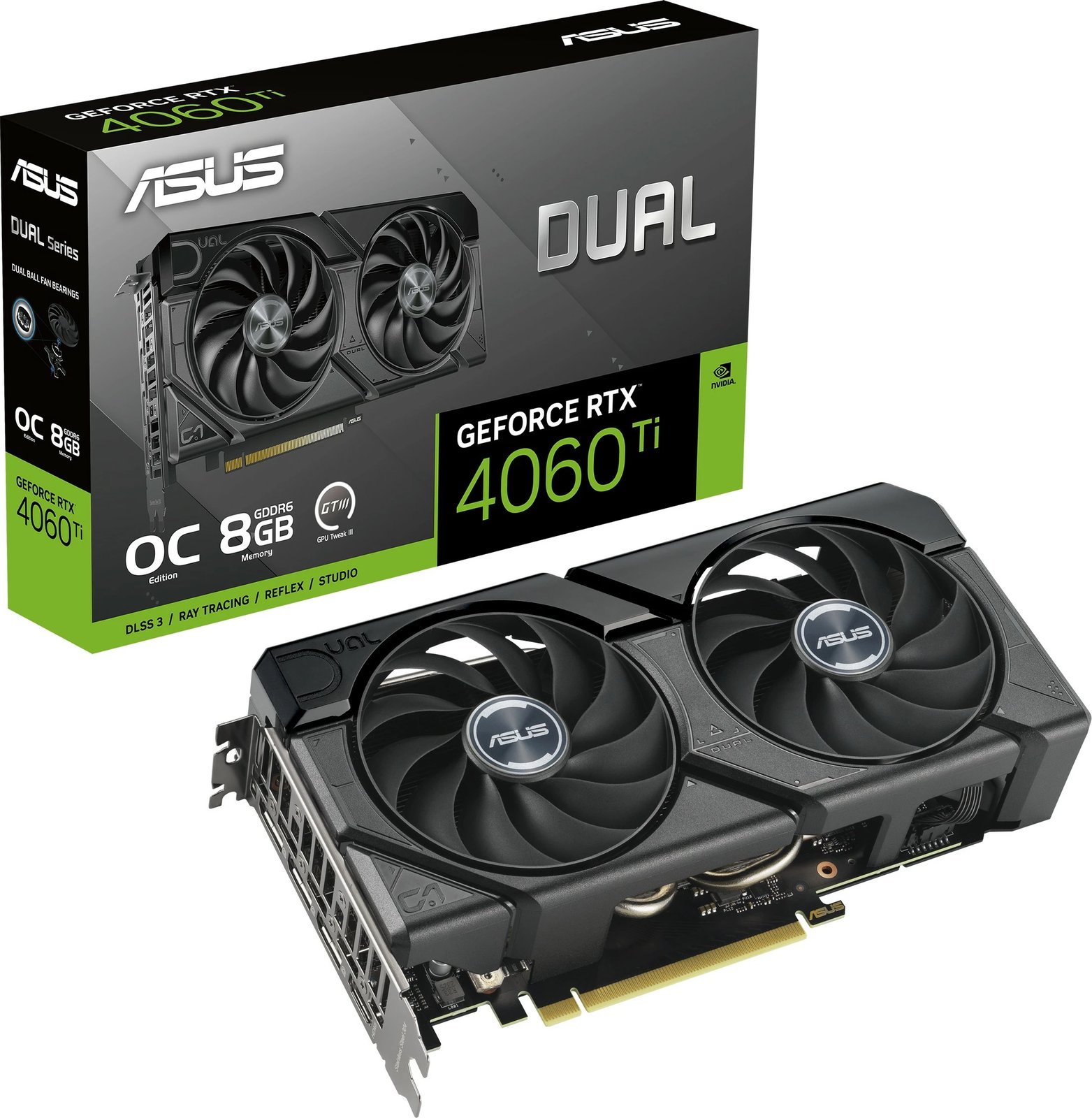 Kartelë grafike ASUS Dual RTX 4060 Ti EVO, 8 GB, GDDR6, PCI Express 4.0