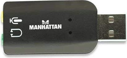 Kartë zanore USB Manhattan 150859, 5.1 kanale, e zezë